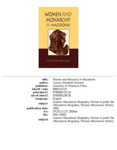 Women and Monarchy in Macedonia