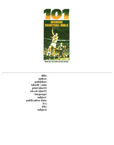 101 Offensive Basketball Drills (Coaches Choice)