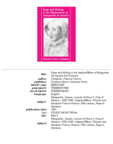Rape and Writing in the Heptameron of Marguerite de Navarre (Ad Feminam)