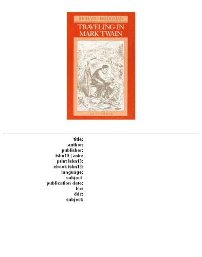 Traveling in Mark Twain (A Quantum Book)