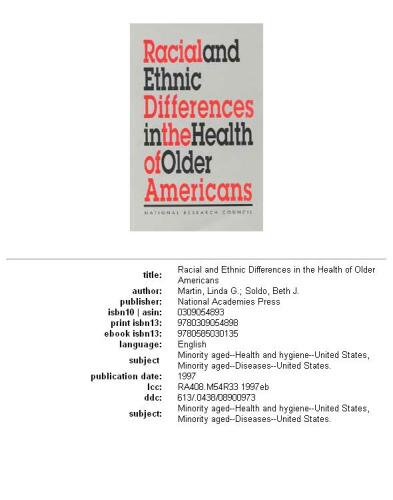 Racial and Ethnic Differences in the Health of Older Americans