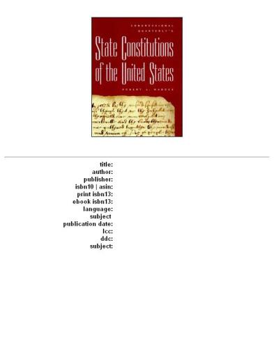 State Constitutions of the United States