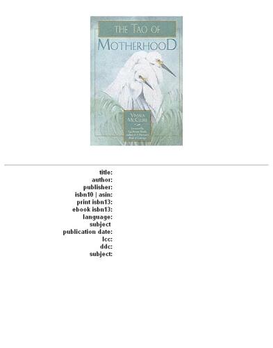 The Tao of Motherhood (Family & Childcare)