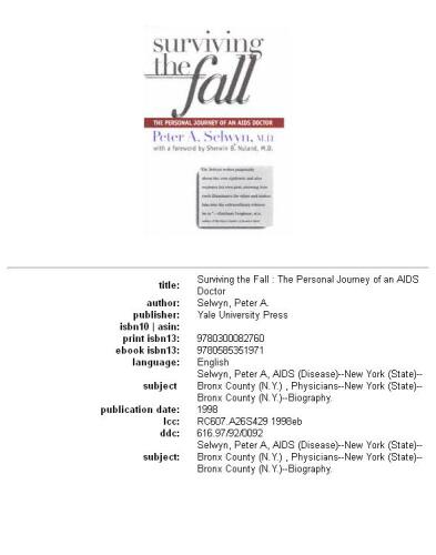 Surviving the Fall: The Personal Journey of an AIDS Doctor