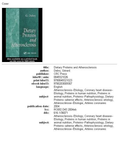 Dietary Proteins and Atherosclerosis