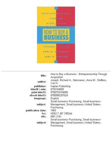 How To Buy a Business