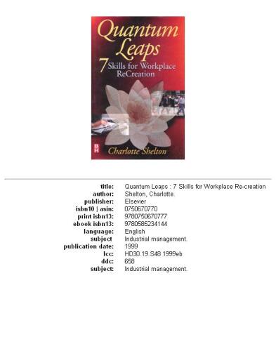 Quantum Leaps : 7 Skills for Workplace ReCreation