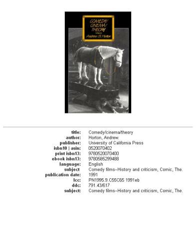 Comedy Cinema Theory