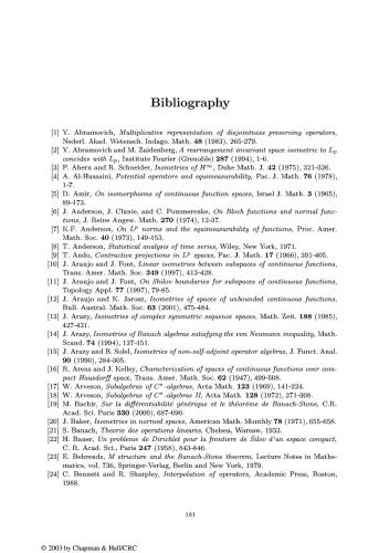 Isometrics on Banach Spaces