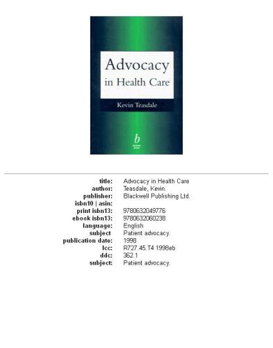 Advocacy in Health Care