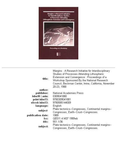 Margins: A Research Initiative for Interdisciplinary Studies of the Processes Attending Lithospheric Extension and Convergence