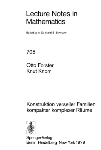 Konstruktion verseller Familien kompakter komplexer Räume