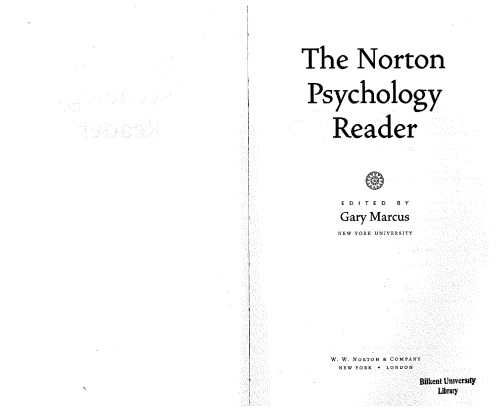 The Norton Psychology Reader