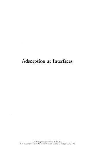 Adsorption at Interfaces