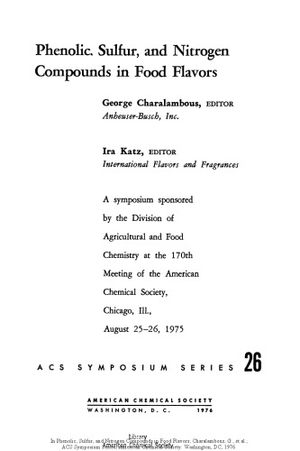 Phenolic, Sulfur, and Nitrogen Compounds in Food Flavors