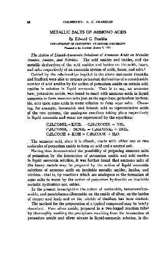 Metallic Salts of Ammono Acids