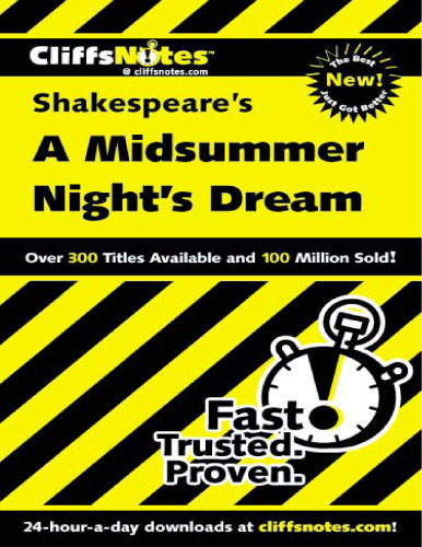 Shakespeare's A Midsummer Night's Dream (Cliffs Notes)
