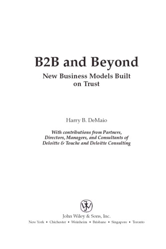 B2B and Beyond: New Business Models Built on Trust