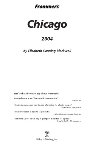 Frommer's Chicago 2004