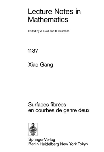 Surfaces fibrées en courbes de genre deux