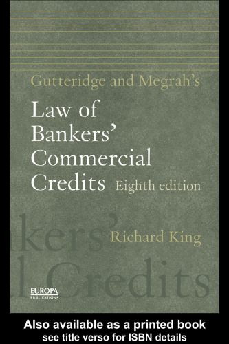 Gutteridge and Megrah's Law of Bankers' Commercial Credits