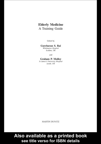 Elderly Medicine: Specialist Guide