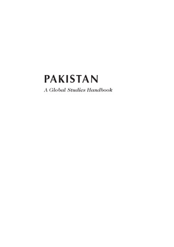 Pakistan: A Global Studies Handbook (Global Studies)