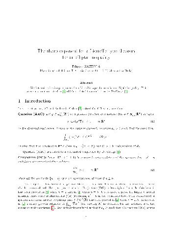 The sharp exponent for a Liouville-type theorem for an elliptic inequality