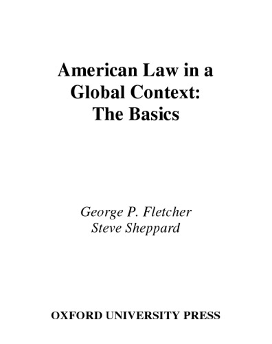 American Law in a Global Context: The Basics