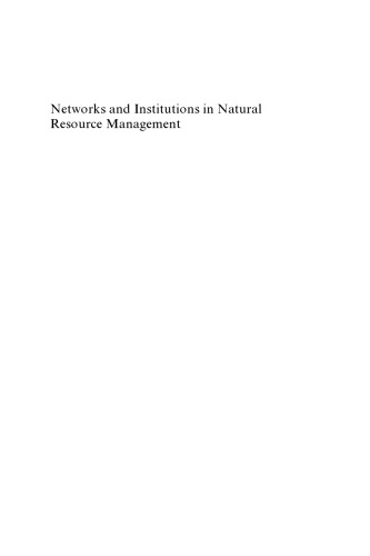 Networks And Institutions in Natural Resource Management