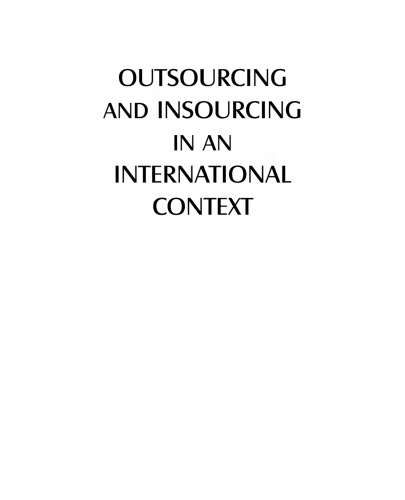 Outsourcing And Insourcing in an International Context