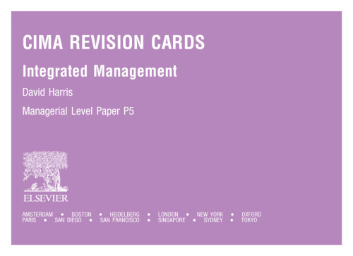 CIMA Revision Cards: Integrated Management (CIMA Revision Cards)