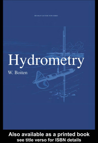 Hydrometry (PBK) (Ihe Delft Lecture Note)
