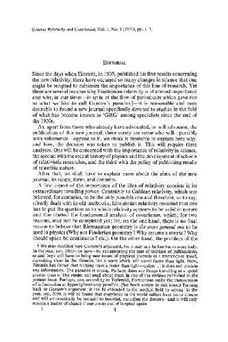 General relativity and gravitation Vol. 1