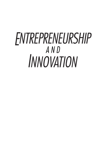 Entrepreneurship and Innovation: An Economic Approach
