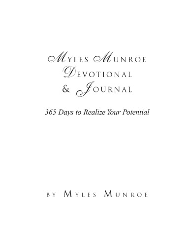 Myles Munroe 365 Day Devotional