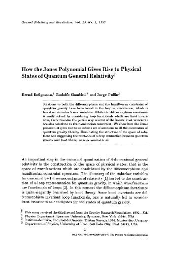 General relativity and gravitation Vol. 25