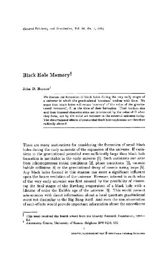 General relativity and gravitation Vol. 26