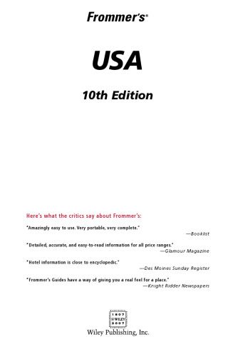 Frommer's USA 2007 (Frommer's Complete)