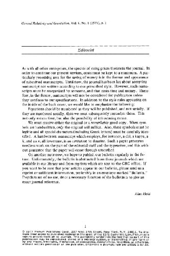 General relativity and gravitation Vol. 8