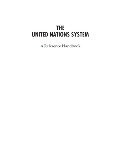 The United Nations System: A Reference Handbook (Contemporary World Issues)