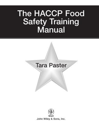 The HACCP Food Safety , Training Manual