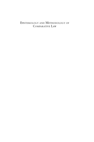 Epistemology and Methodology of Comparative Law (European Academy of Legal Theory Series)