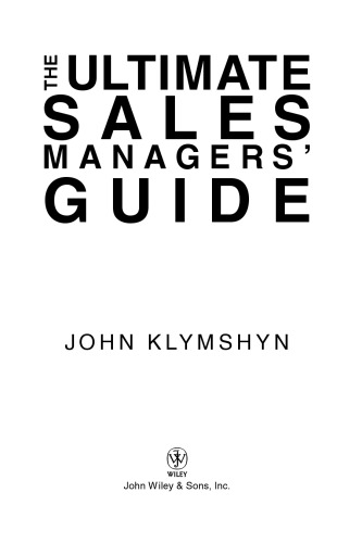 The Ultimate Sales Managers' Guide