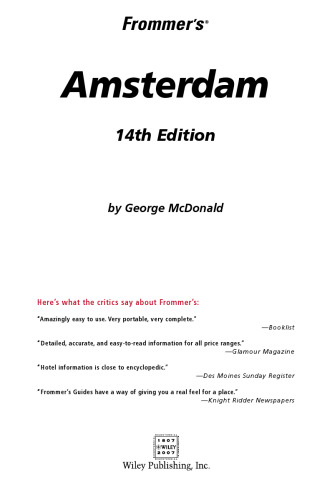 Frommer's Amsterdam (Frommer's Complete)