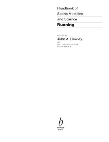 Running: Olympic Handbook of Sports Medicine (Olympic Handbook Of Sports Medicine)