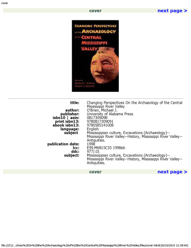 Changing Perspectives on the Archaeology of the Central Mississippi Valley