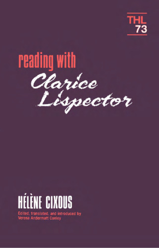 Reading With Clarice Lispector (Theory and History of Literature)