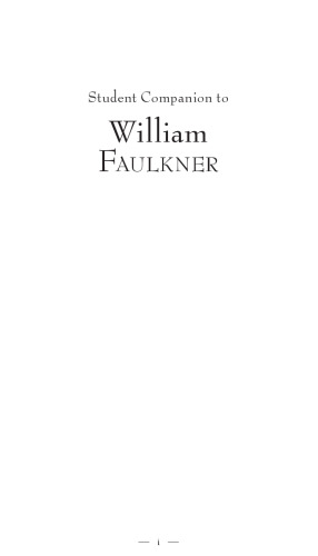 Student Companion to William Faulkner (Student Companions to Classic Writers)