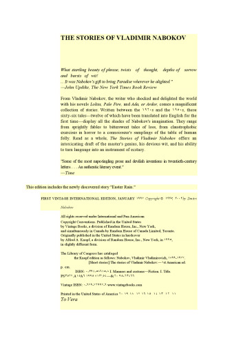 The Stories of Vladimir Nabokov